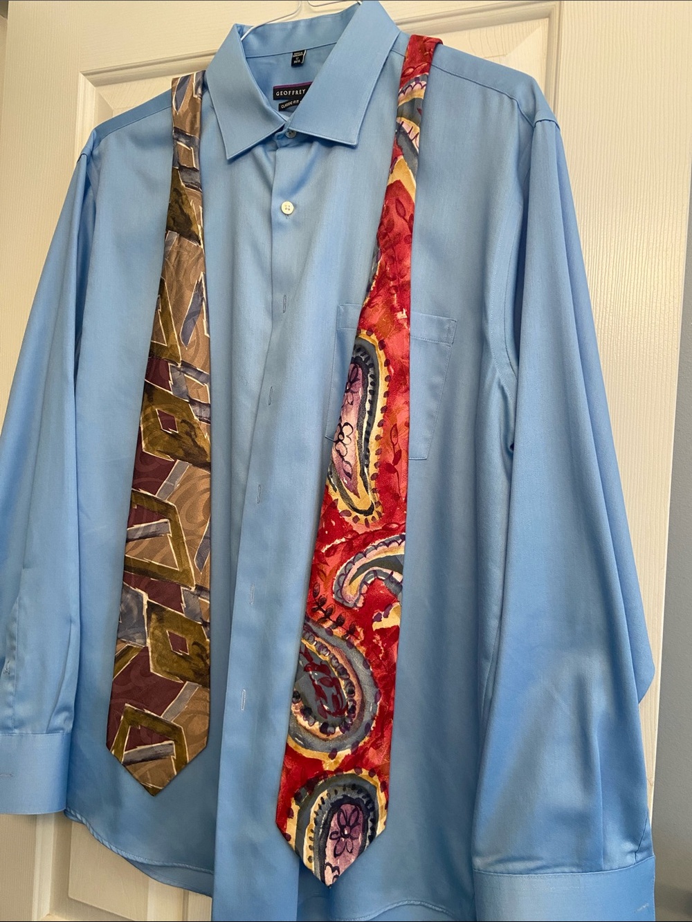 Geoffrey Beene Sky Blue Dress Shirt with Spread Collar
